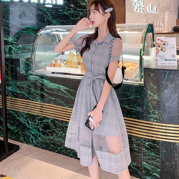 ワンピース レディース 3色 シャツワンピース ミモレ ミモレ丈 半袖 襟付き ウエストリボン かわいい 大人可愛い きれいめ カジュアル エレガント 清楚 フェミニン おしゃれ お洒落 綺麗 ナチュラル こなれ感 ラブリー キュート ガーリー ロマンチック 抜け感 主役級 存在感 学生 通学 デート お出かけ 女子会 休日 カフェ巡り 街歩き お買い物 S M L XL 2XL カーキ ピンク グレー 夏 10代 20代 30代 韓国 韓国系 着回し トレンド 流行 インスタ映え 送料無料