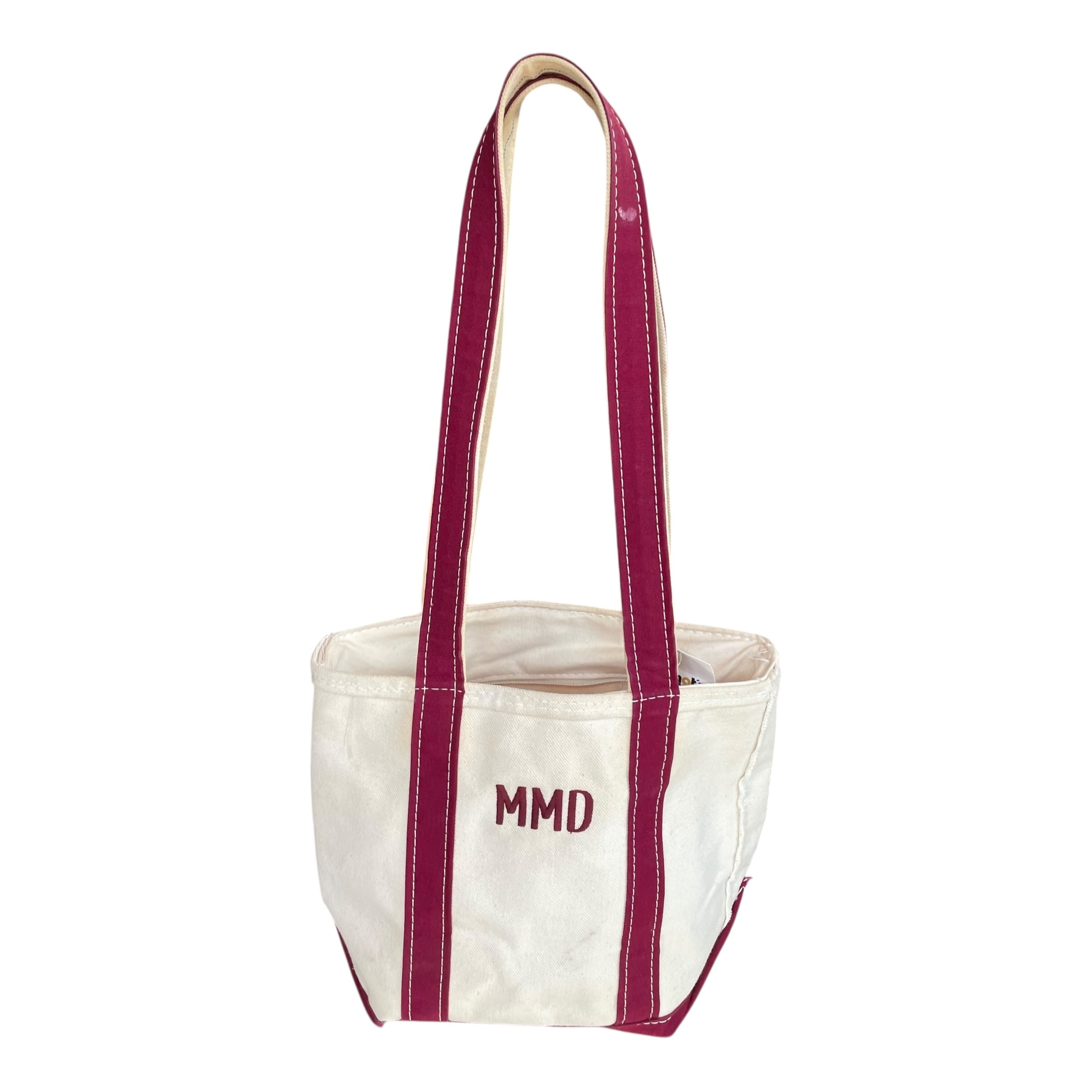 ~90s L.L. Bean BOAT AND TOTE "MMD" medium-long handle zip tote bag