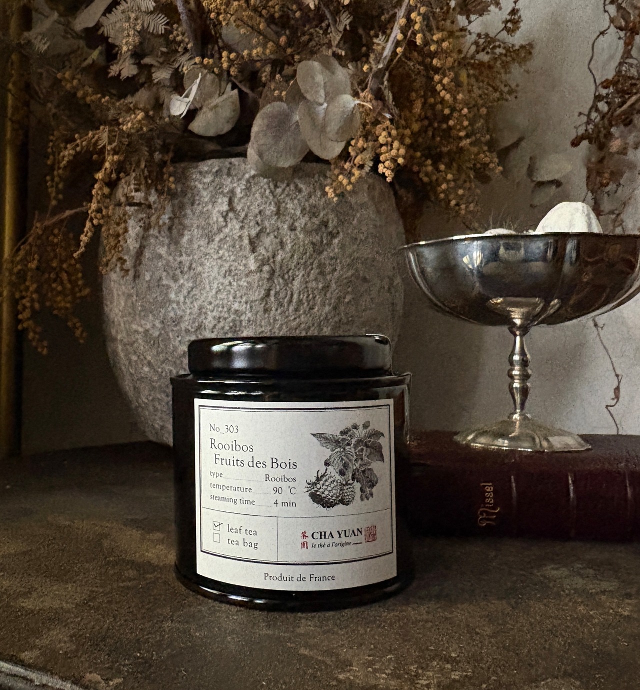 ルイボスフリュイボワ / 森の果実のルイボス　Leaf Tea40g缶入(フルーツティー・チャユアン)
