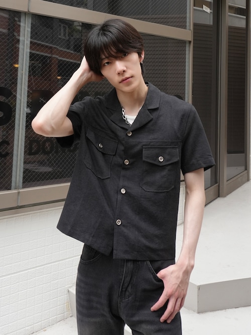 【ALUDE SELECT】silky soft pocket shirt(3color)