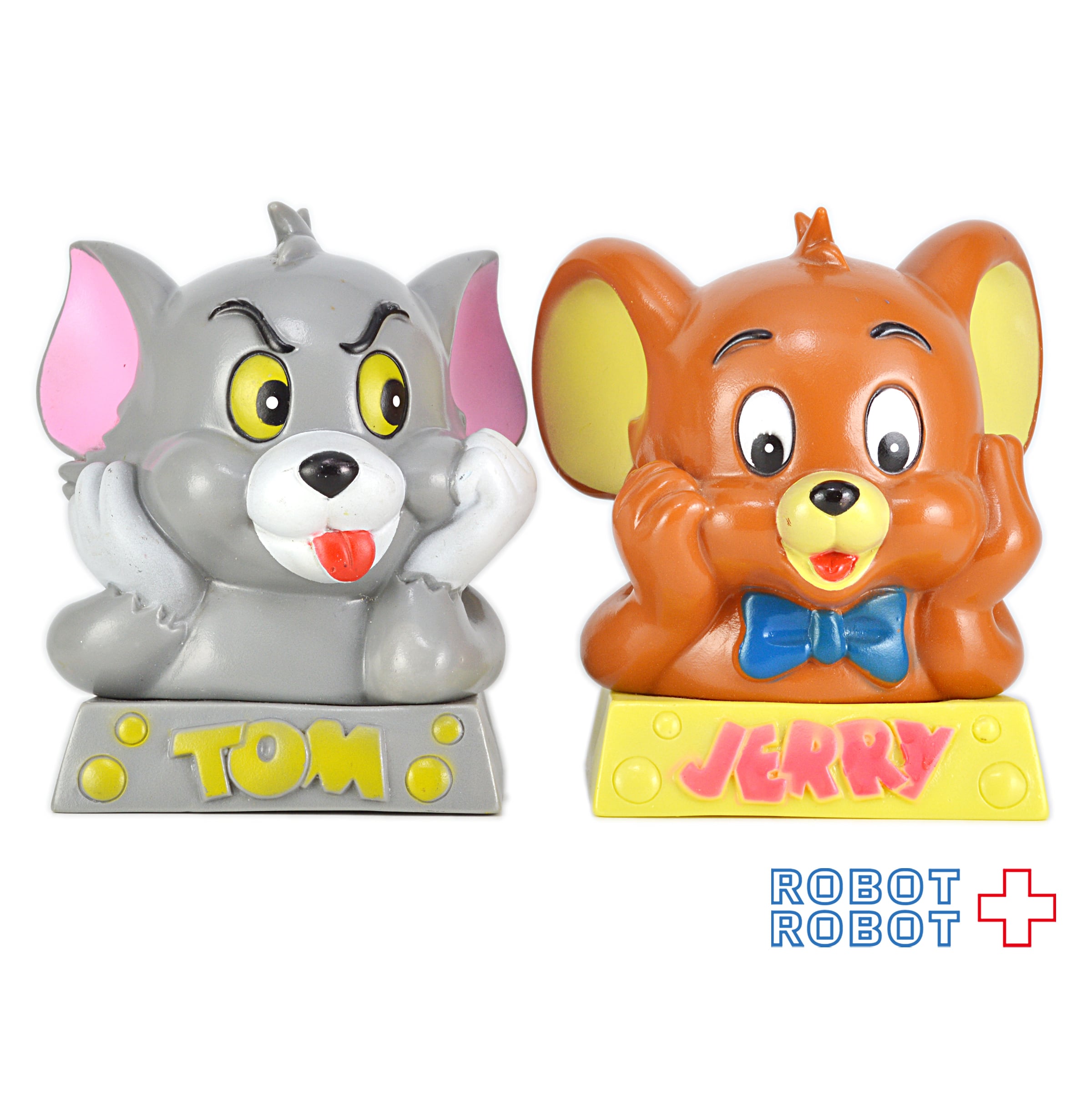トムとジェリー 両手頬杖 ソフビ貯金箱 セット | ROBOTROBOT