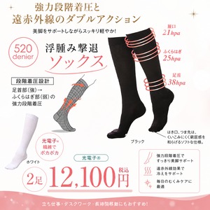 【浮腫撃退】ソックス2足組　Mサイズ