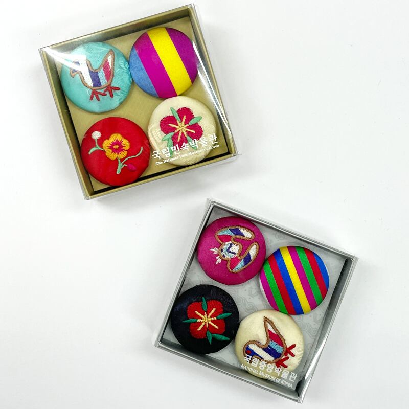 韓国伝統工芸】刺繍マグネット4点セット | dal pid