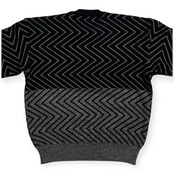 ISSEY MIYAKE イッセイミヤケ デザイン ウールニットセーター サイズ M /ブラック/グレー/ビンテージ/ME23KN012