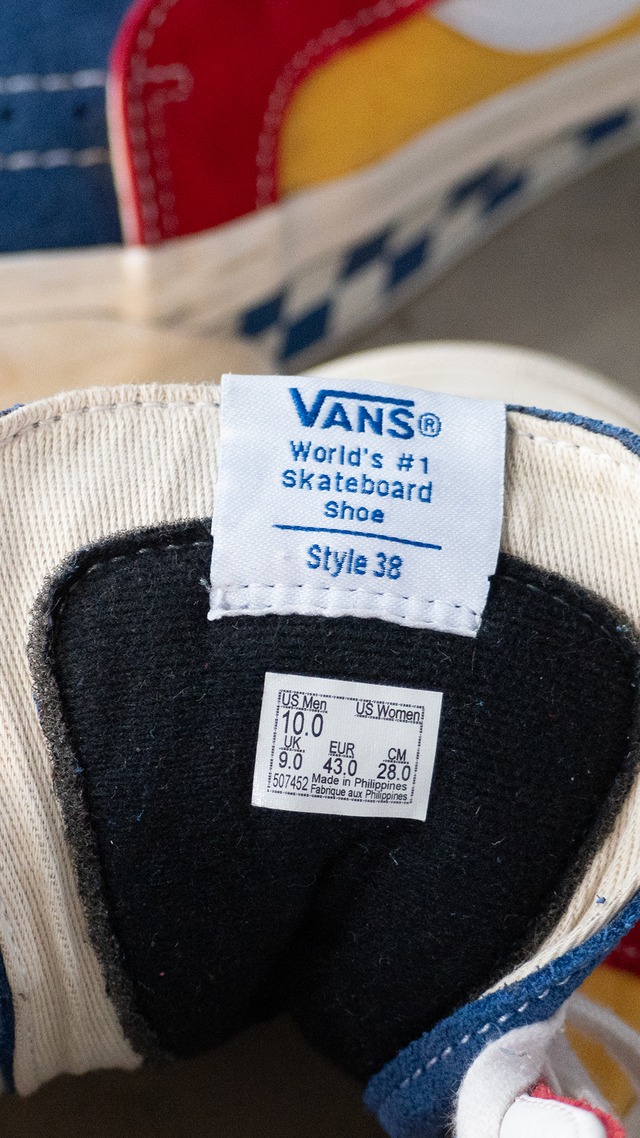 "Vans" used Sk8-Hi 38 DX Anaheim Factory multi-color 28.0cm