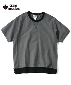 gym master ジムマスター Tシャツ メンズ レディース 7.4oz ヘビーウェイト 半袖Tシャツ 大きいサイズ 無地 クルーネック 綿100% カジュアル G121708 ブラック×ホワイトボーダー(71)