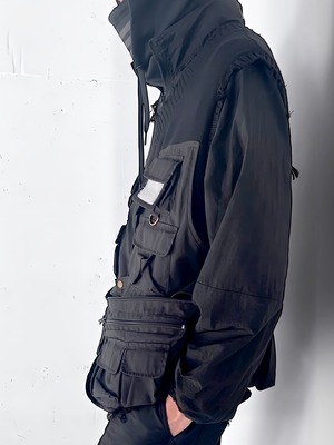 "再構築" Grange Knit×Vintage Fisher Docking Gilet