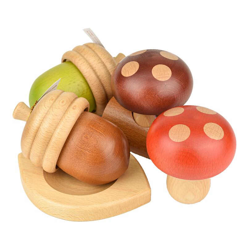 きのこ カラクリオルゴール/切り株の台付 (18弁) | オルゴールショップ