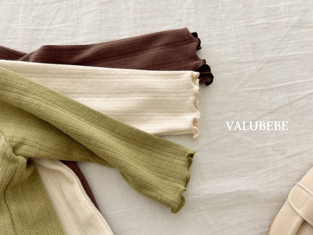 【予約/特典】valu bebe / Winter fleece-lined casual tee