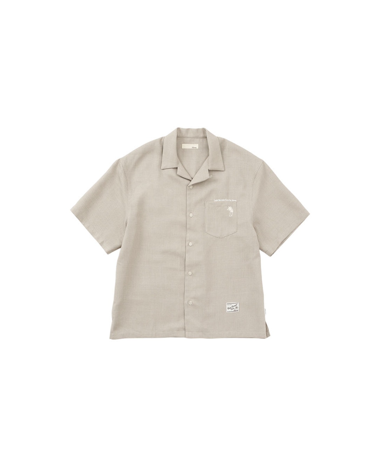【#Re:room】SMALL WAFFLE OPEN COLLAR SHIRT［RES132］