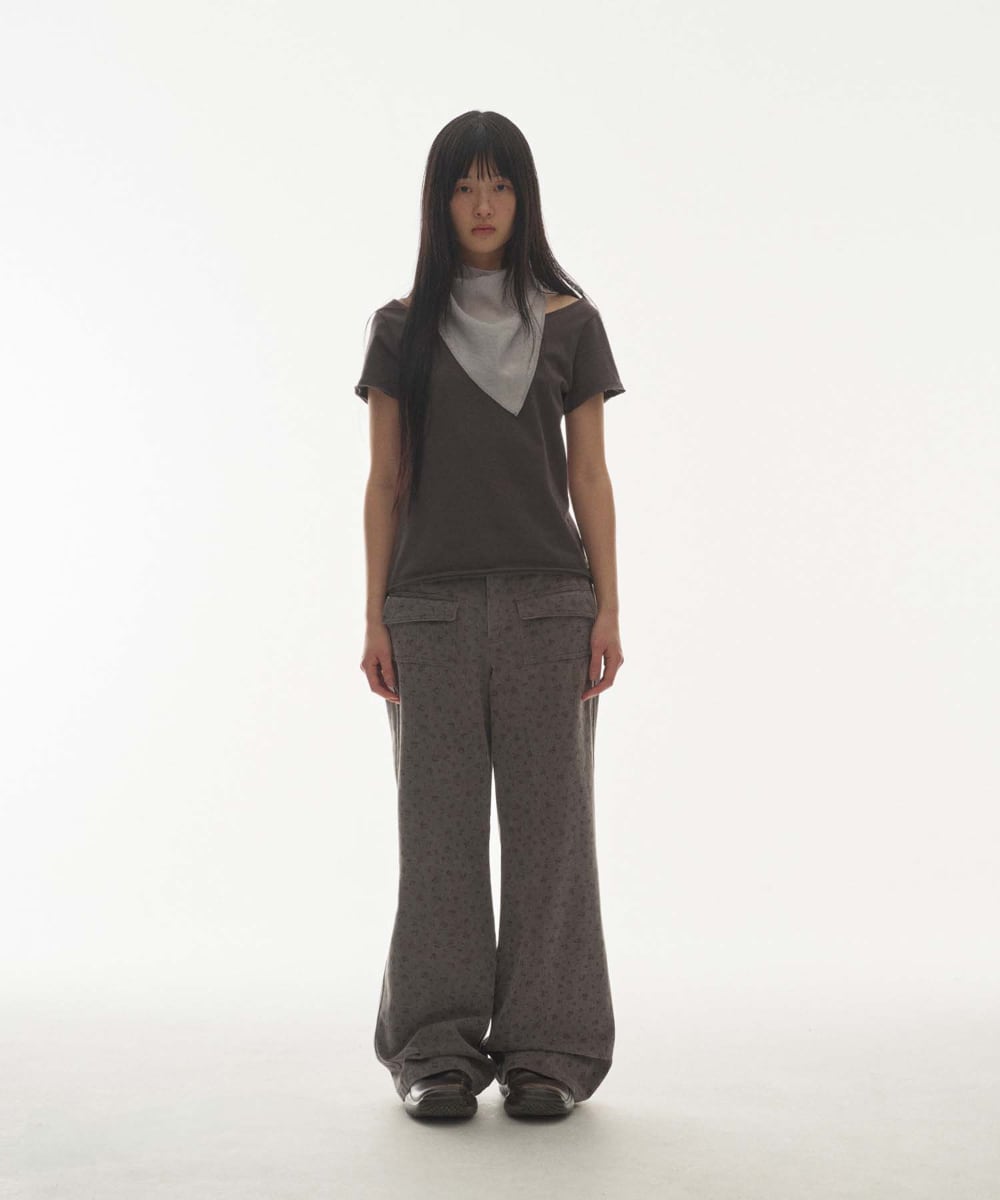 COYSEIO] FLOWER PATTERN PANTS NAVY 正規品 韓国ブランド 韓国通販