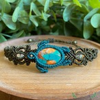 〈4〉オイスターカッパーターコイズ　マクラメブレスレット(Bracelet)