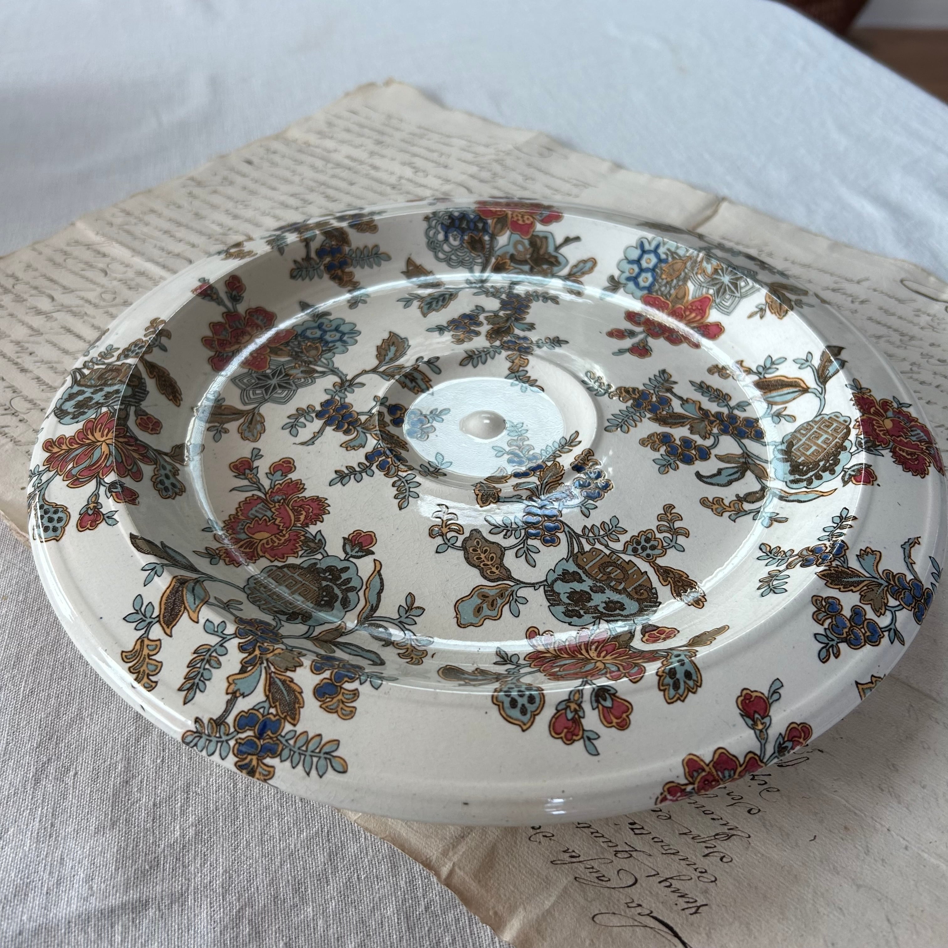 サルグミンヌ　モーツァルト　コンポティエ　フランスアンティーク antique-compote-sarreguemines-