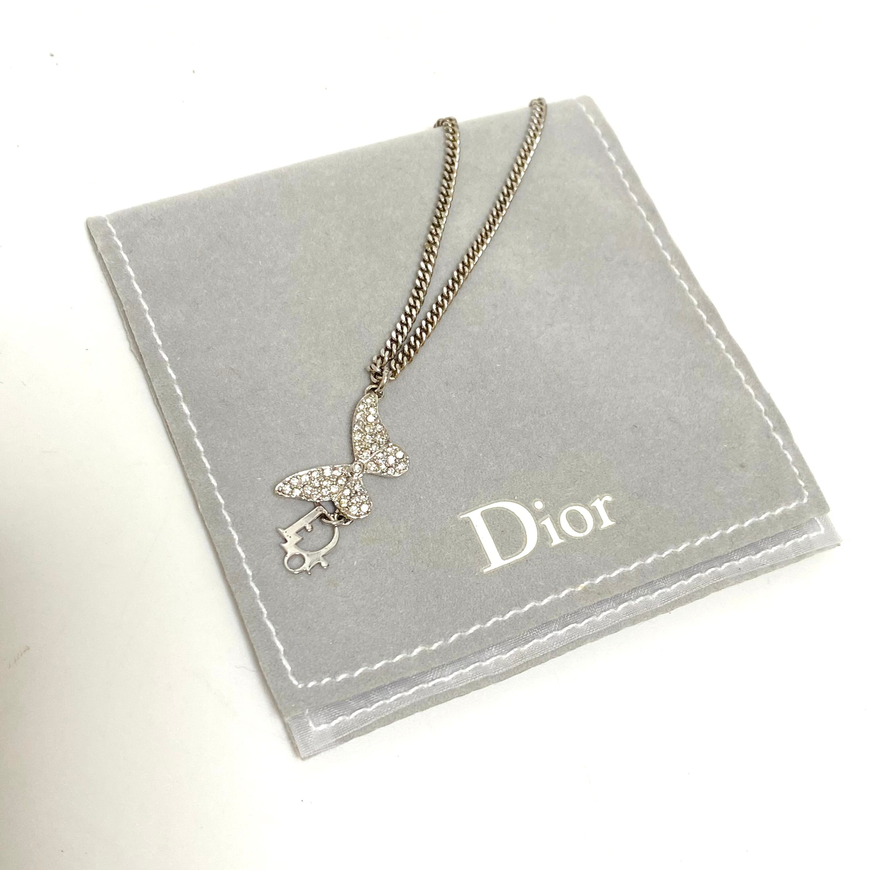 Dior ネックレス パピヨン ロゴ \u0026 袋付き - ネックレス
