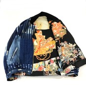 【bomber15】再構築リバーシブル中綿ボンバー KIMONO × indigo MIX BOMBER JACKET