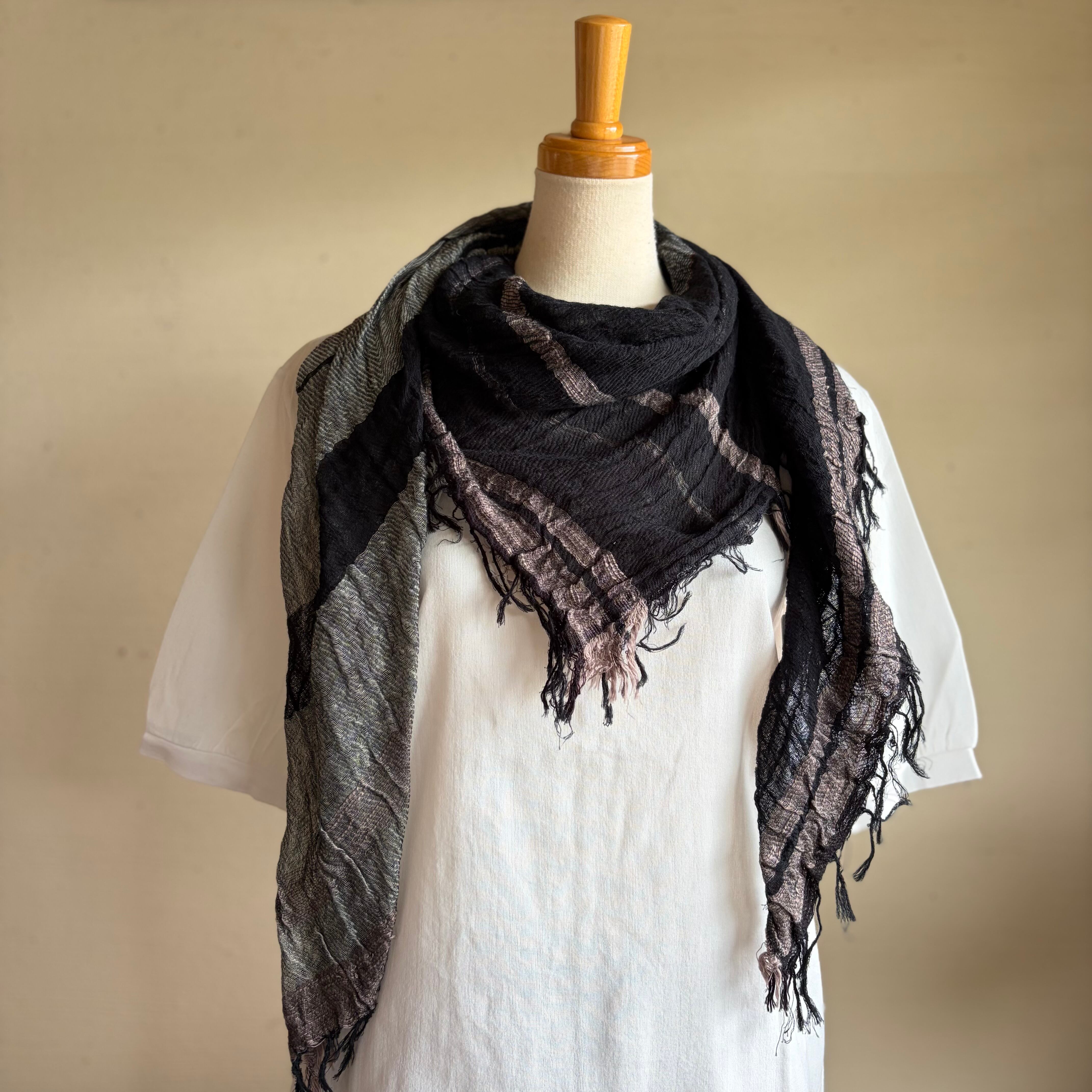 tamaki niime roots shawl SQUARE cotton 001 | [naty:r] ナチュール