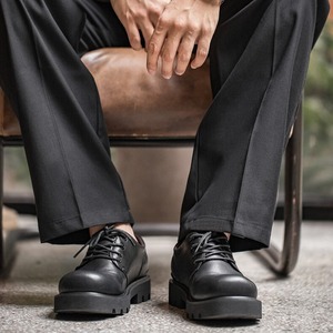 Matte Black Thick Sole Shoes / マット ブラック シック ソール シューズ