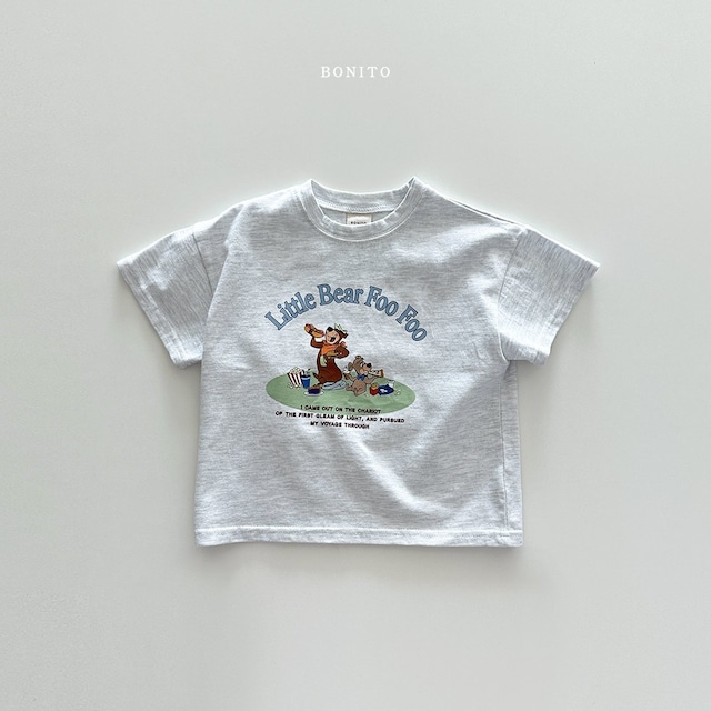 【即納】BONITO foo foo summer tee 24su (韓国子供服リトルベア半袖Tシャツ)