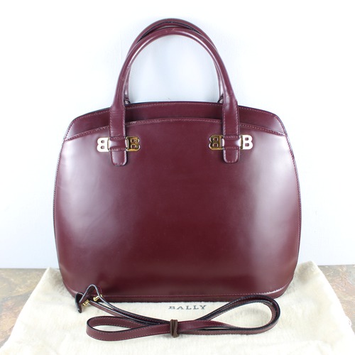 .BALLY DOME TYPE LEATHER 2WAY SHOULDER BAG/バリードーム型レザー2wayショルダーバッグ2000000051512