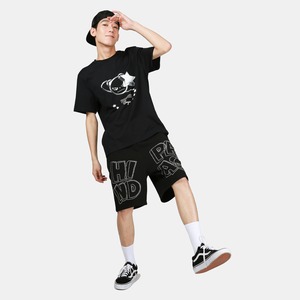 SALE 【HIPANDA ハイパンダ】メンズ スター プリント Tシャツ MEN'S  STAR PRINT SHORT SLEEVED T-SHIRT / WHITE・BLACK