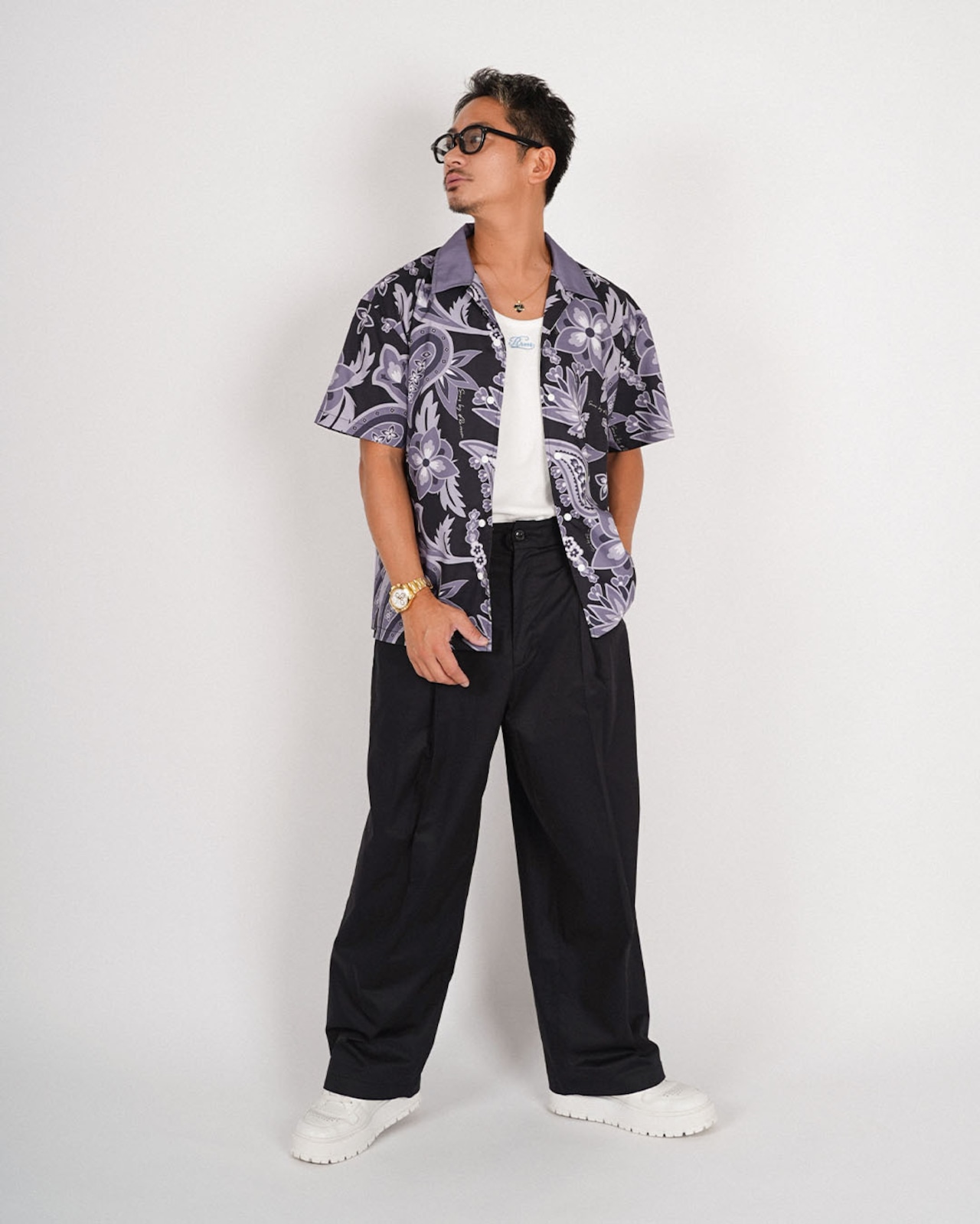 【#Re:room】TUCK WIDE CHINO PANTS［REP329］