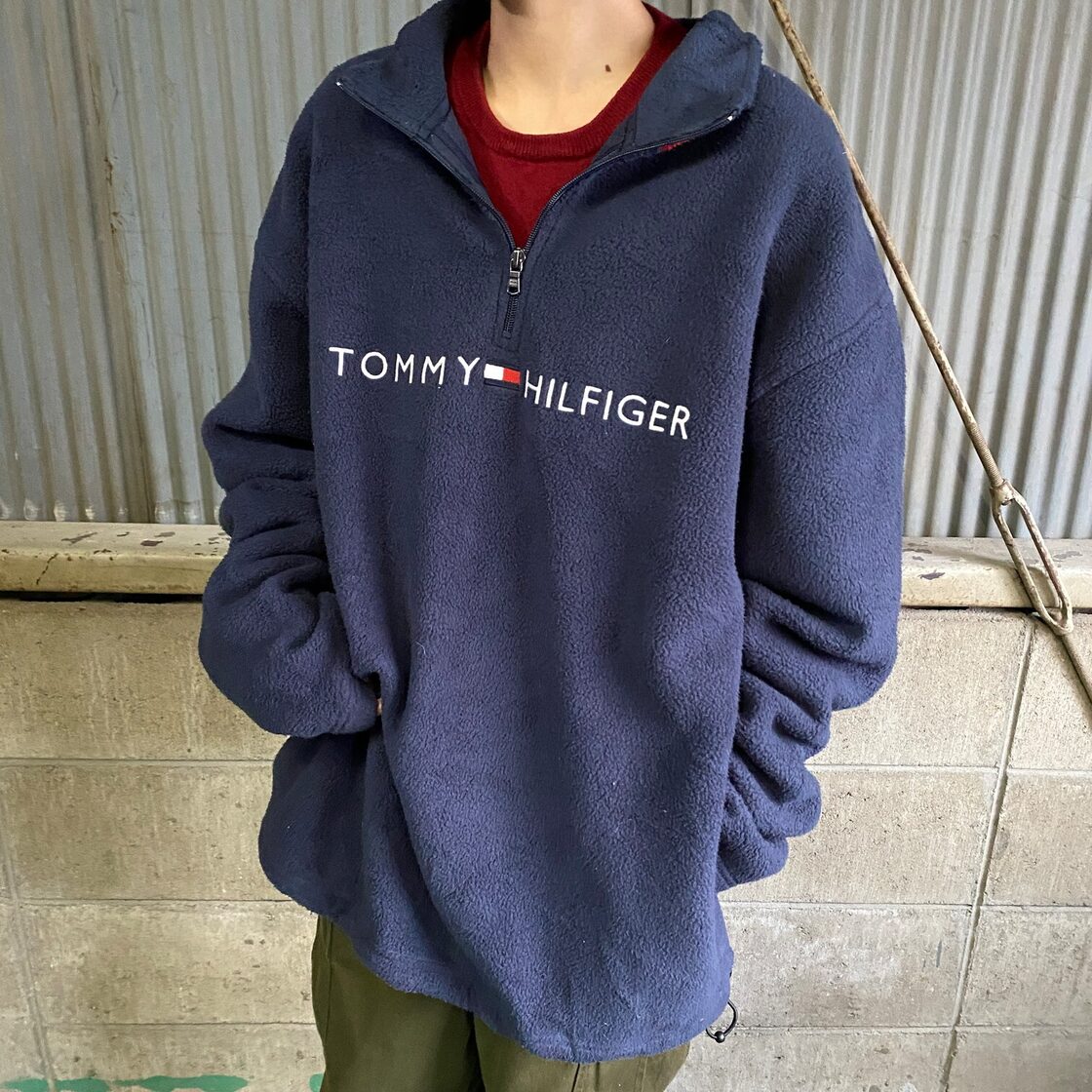 00年代 TOMMY HILFIGER トミーヒルフィガー ハーフジップ フリース 