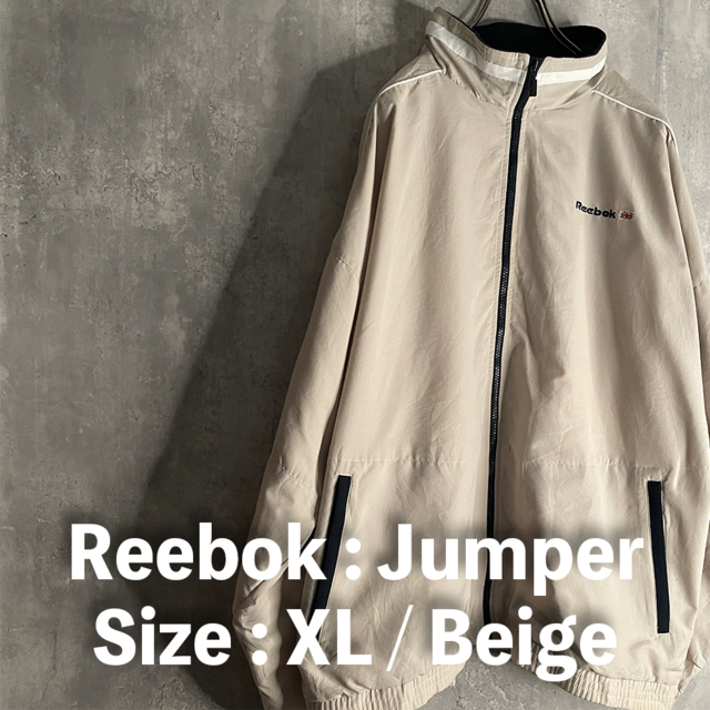 Reebok リーボックナイロンジャケット XL 刺繍ロゴ ストリート