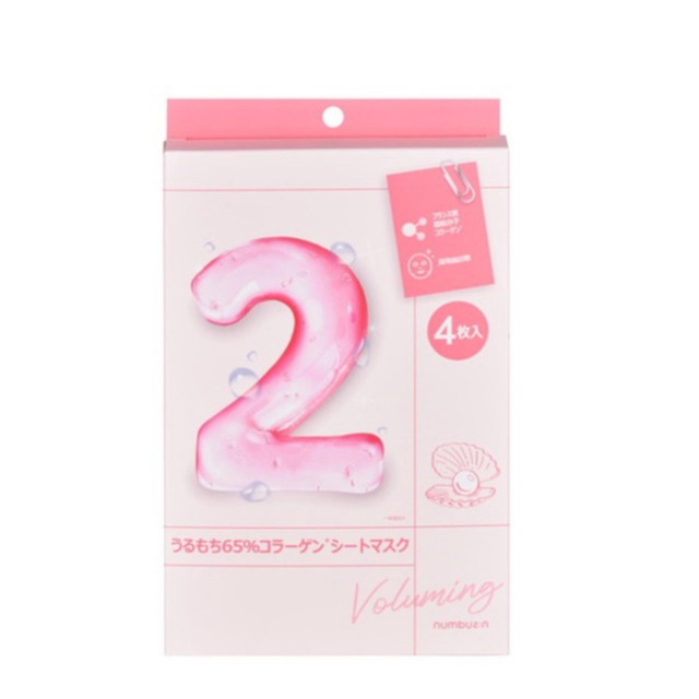 numbuzin 2番うるもち65％コラーゲンシートマスク1箱4枚入