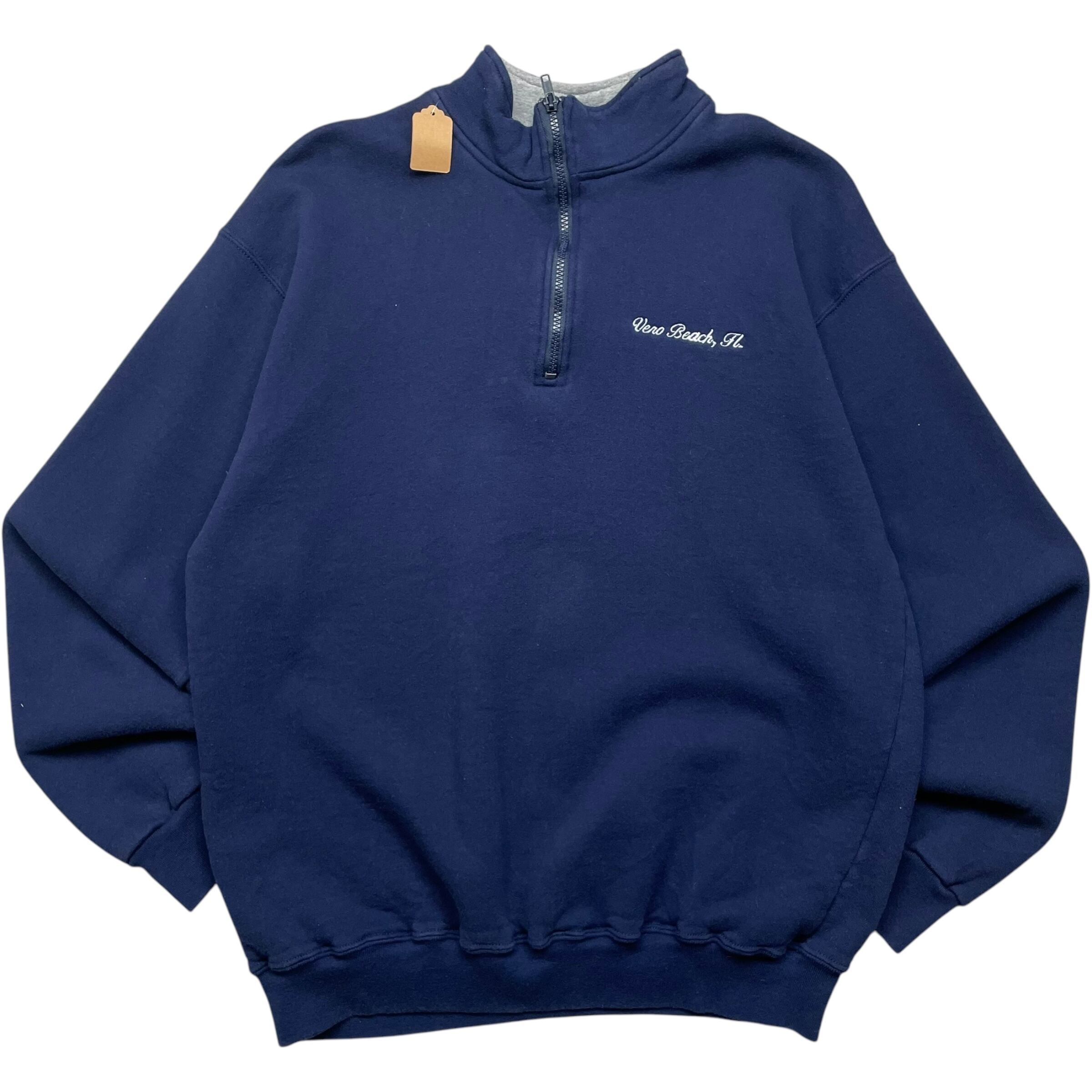 FRUIT OF THE ROOM フルーツオブザルーム ハーフジップ スウェット 刺繍ロゴ ネイビー no.6427