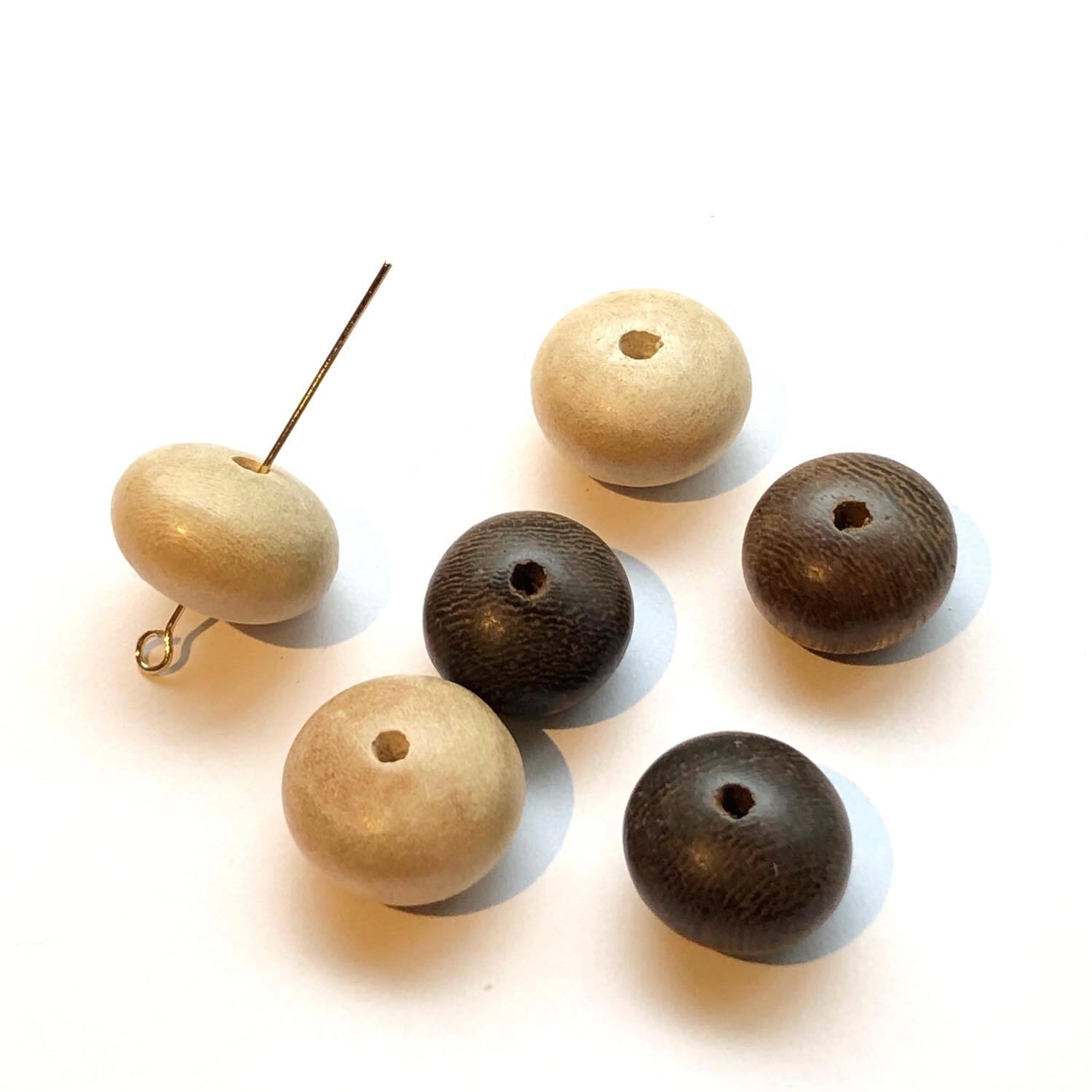 ドーナツ型ウッドビーズパック（4p） | Dua-アクセサリーパーツショップ