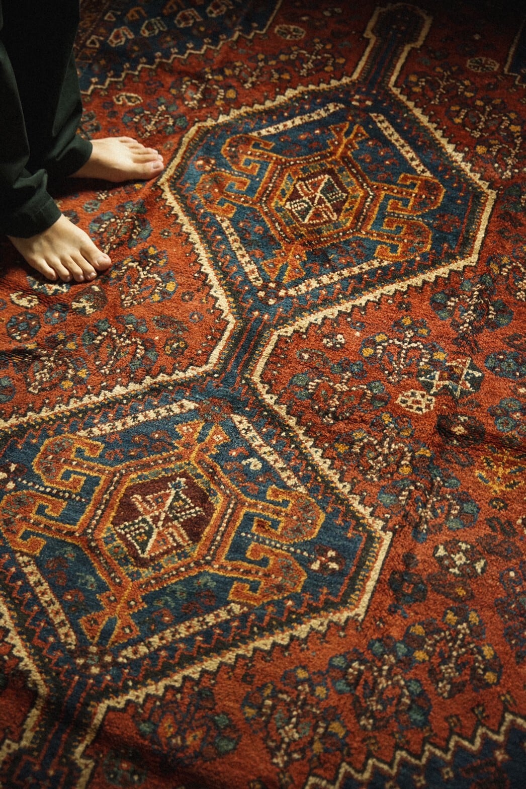 747 -Semi Antique Qashqai rug