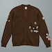 FLEECE SWEAT CARDIGAN (D.BROWN)