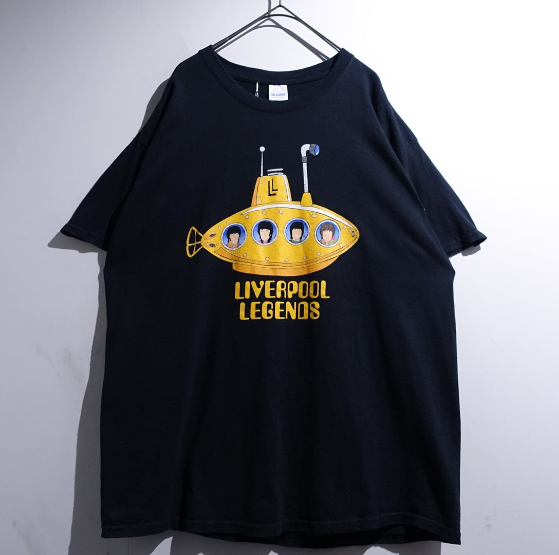 "THE BEATLES" Black Print Design Band T-Shirt