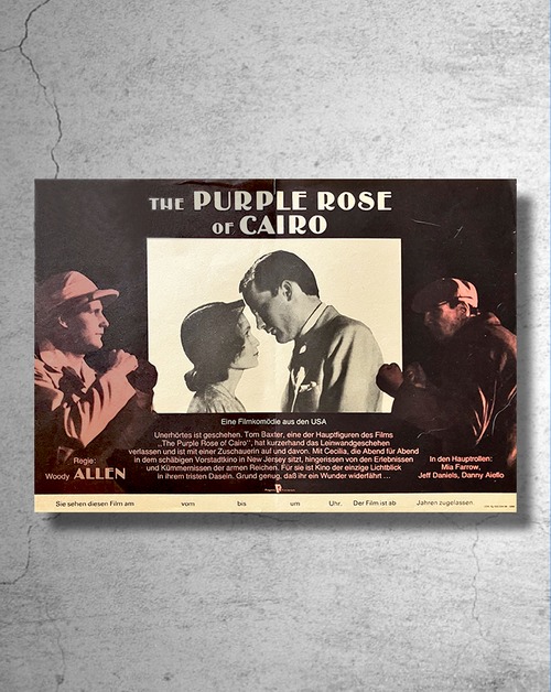 【希少品】ウディ・アレン監督映画 『カイロの紫のバラ』1985年東ドイツ公開時の上映告知ポスター