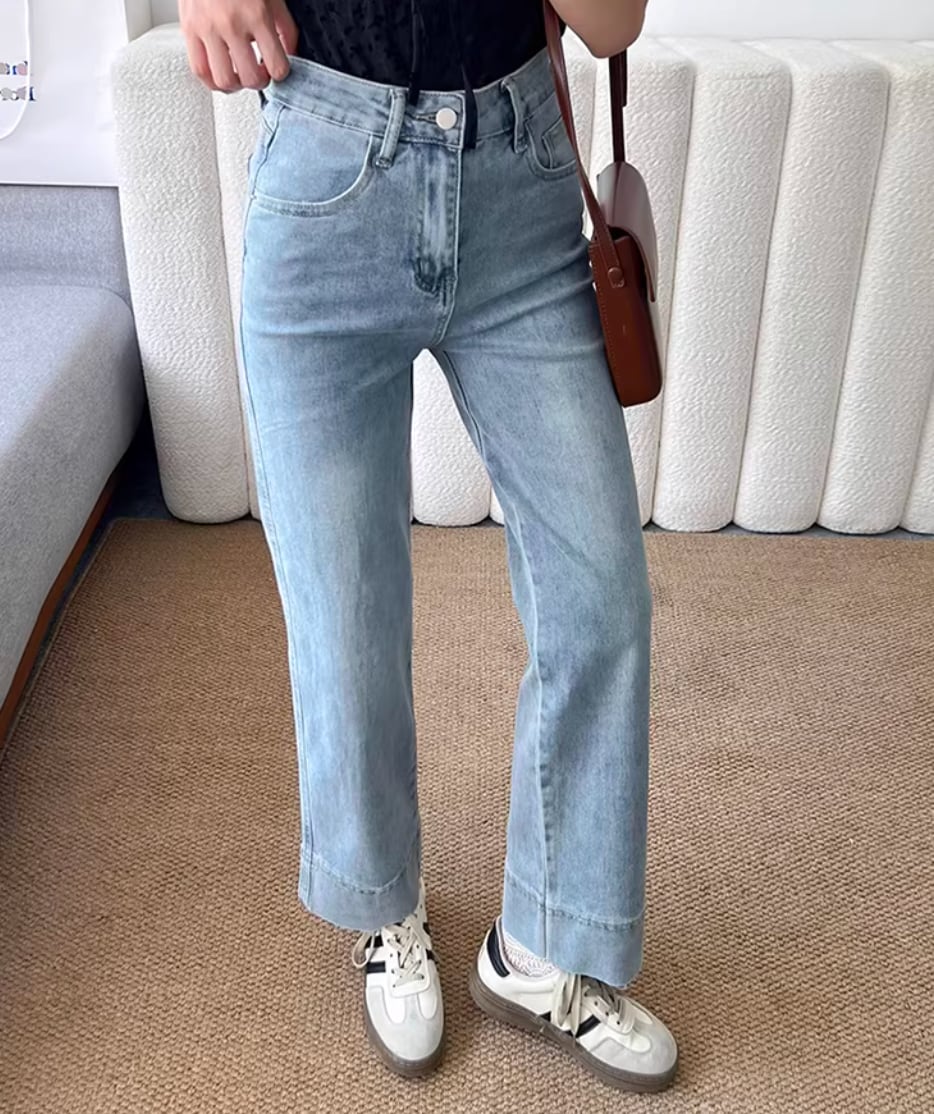 147cm〜 スモールマンナローストレートジーンズ