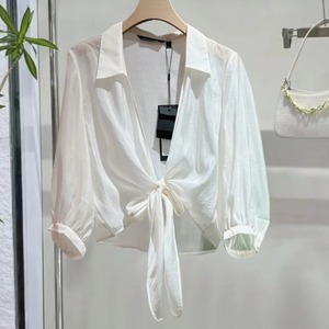 前結びホワイトブラウス W00503