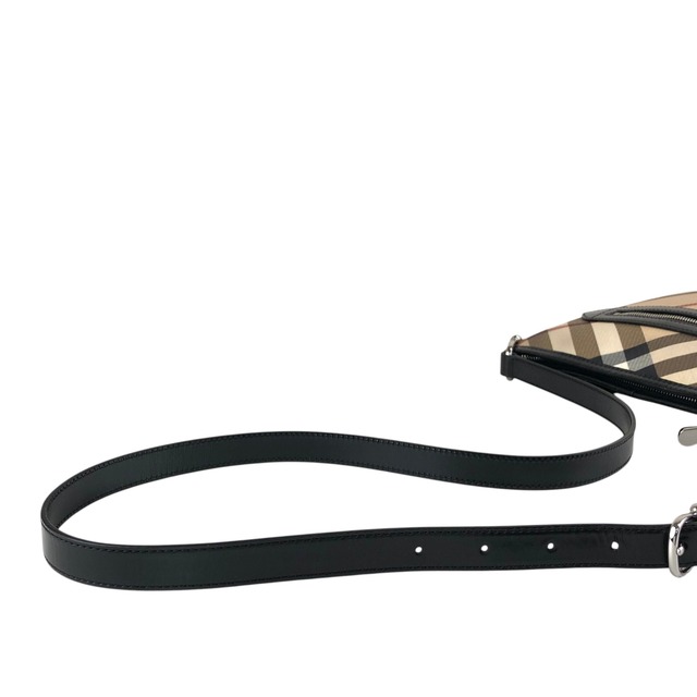 BURBERRY バーバリー メガチェック ショルダーバッグ ベージュ ブラック PVC エナメル vintage ヴィンテージ オールド xpjitp