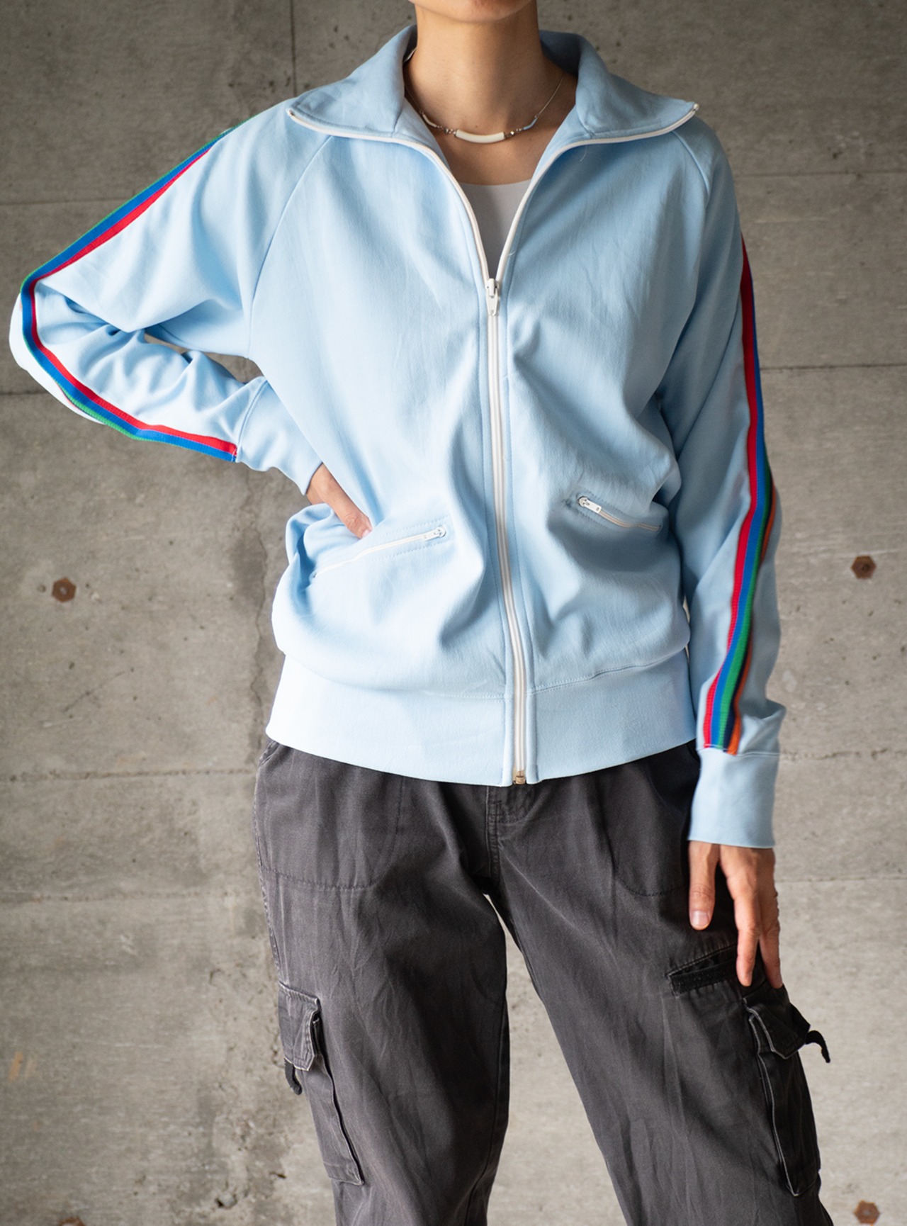 "SPORTS IN MOTION" 1970s Track jersey top