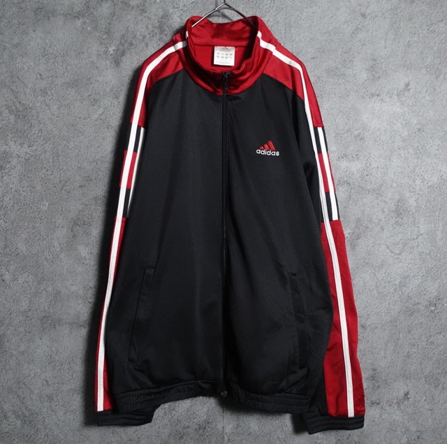 adidas embroidered red track jacket