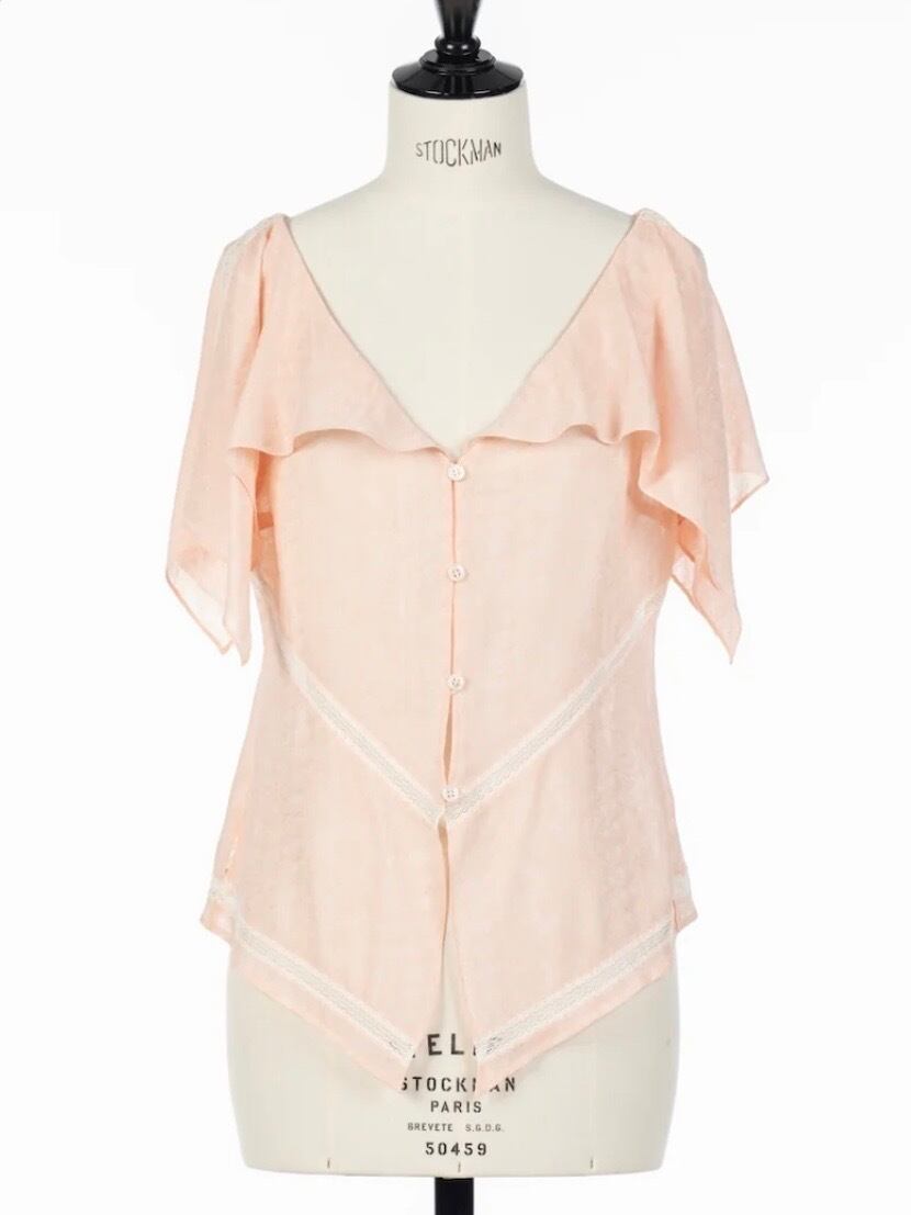 26SS】FETICO フェティコ / レースジャガードブラウス / LACE JACQUARD