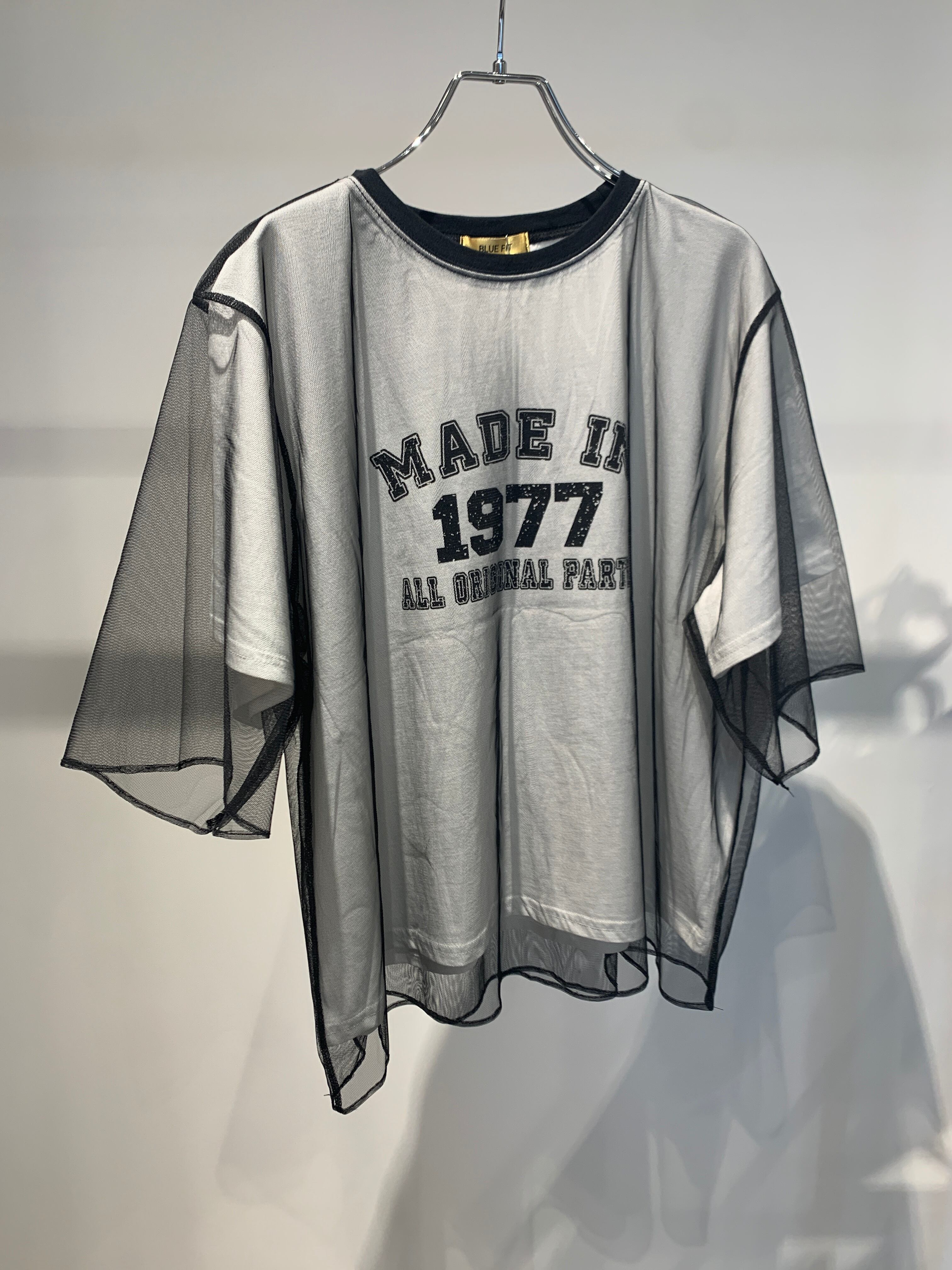 mesh layered T-shirt