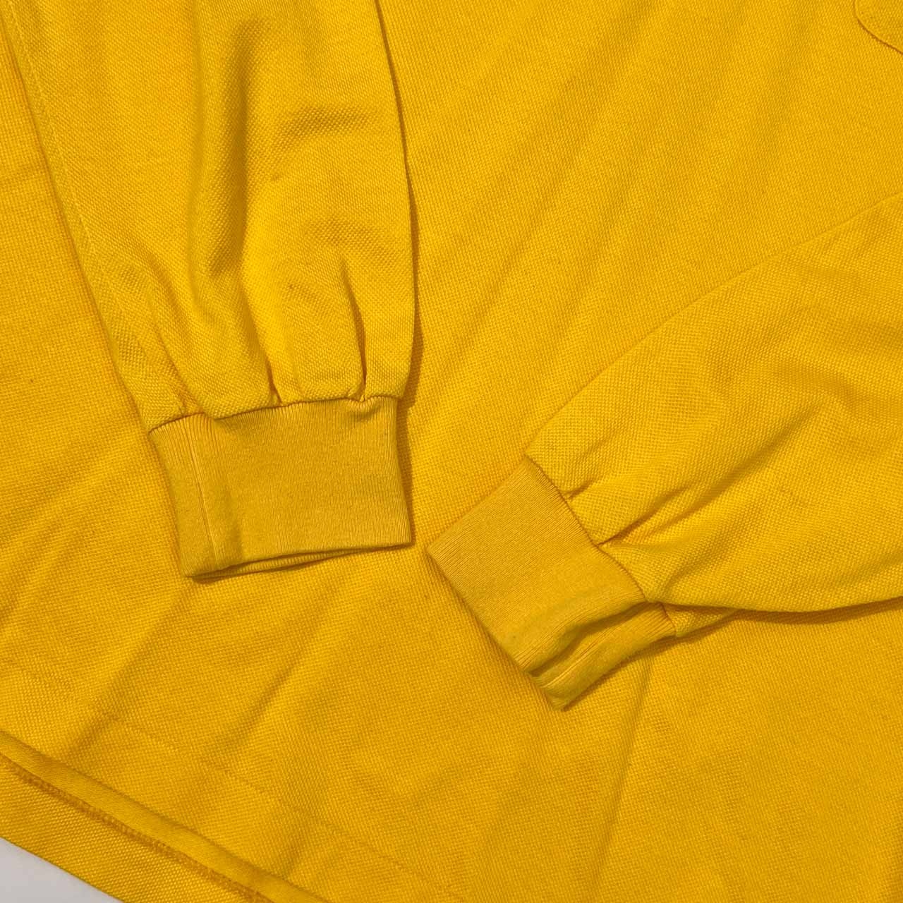 adabat アダバット 鹿の子 長袖 ポロシャツ 4/イエロー メンズ ゴルフ