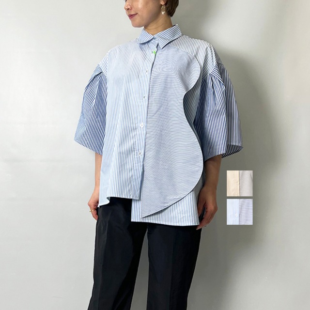 HeRIN.CYE へリンドットサイ A line over shirt 530HSM30-0510 2024春夏新作 [送料無料]