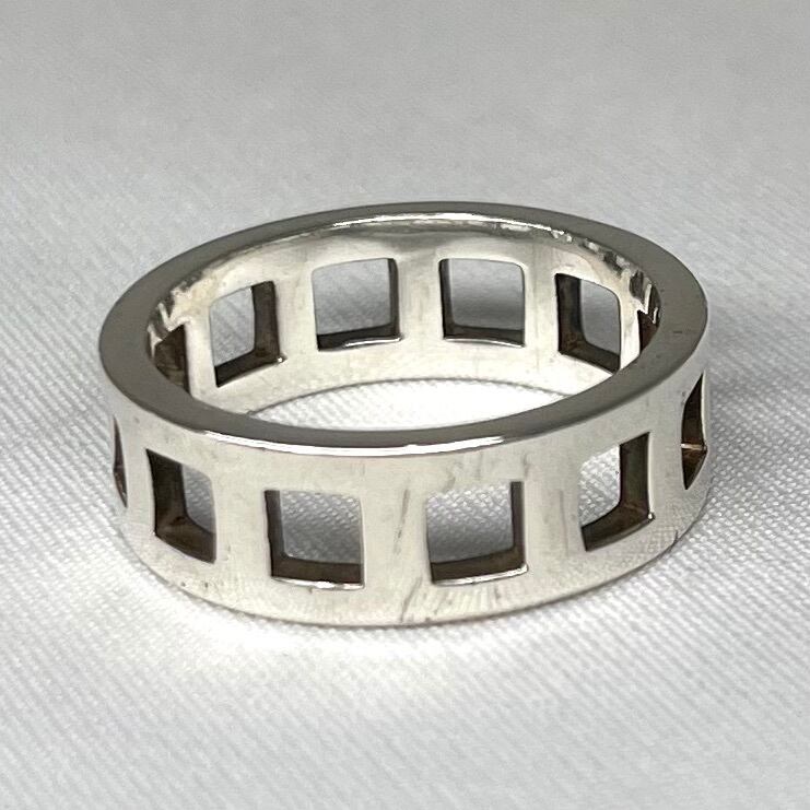 GUCCI 約18.5号 オープンスクエア リング シルバー925 グッチ | 2122 