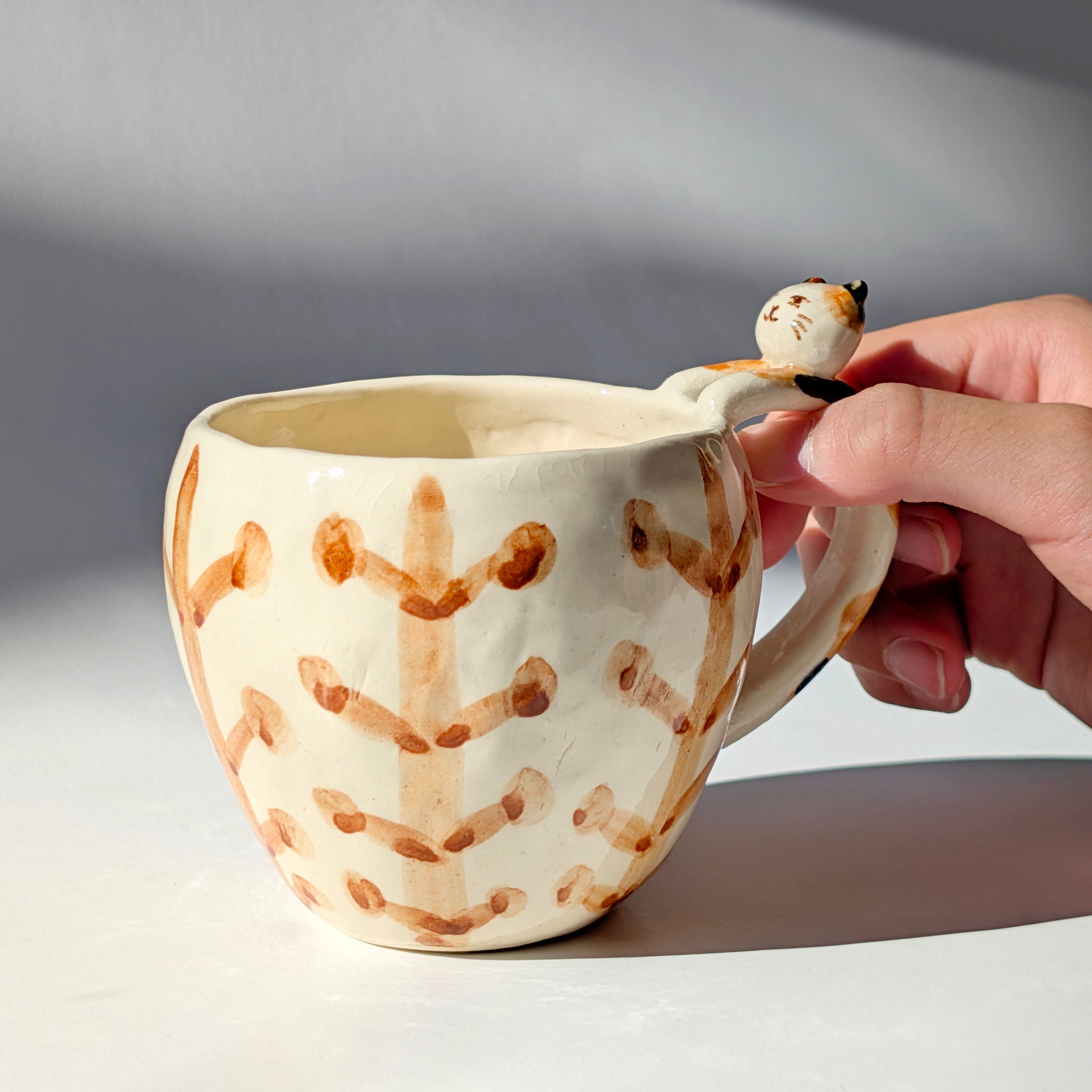 ☆即納可能☆ 三毛猫のコーヒーカップ 手びねり | しののめラボ