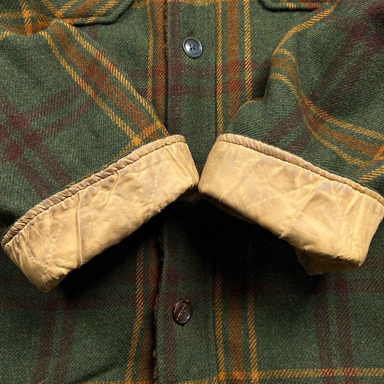 70年代 WOOLRICH ウールリッチ チェック柄 ボアライナー ウールシャツ