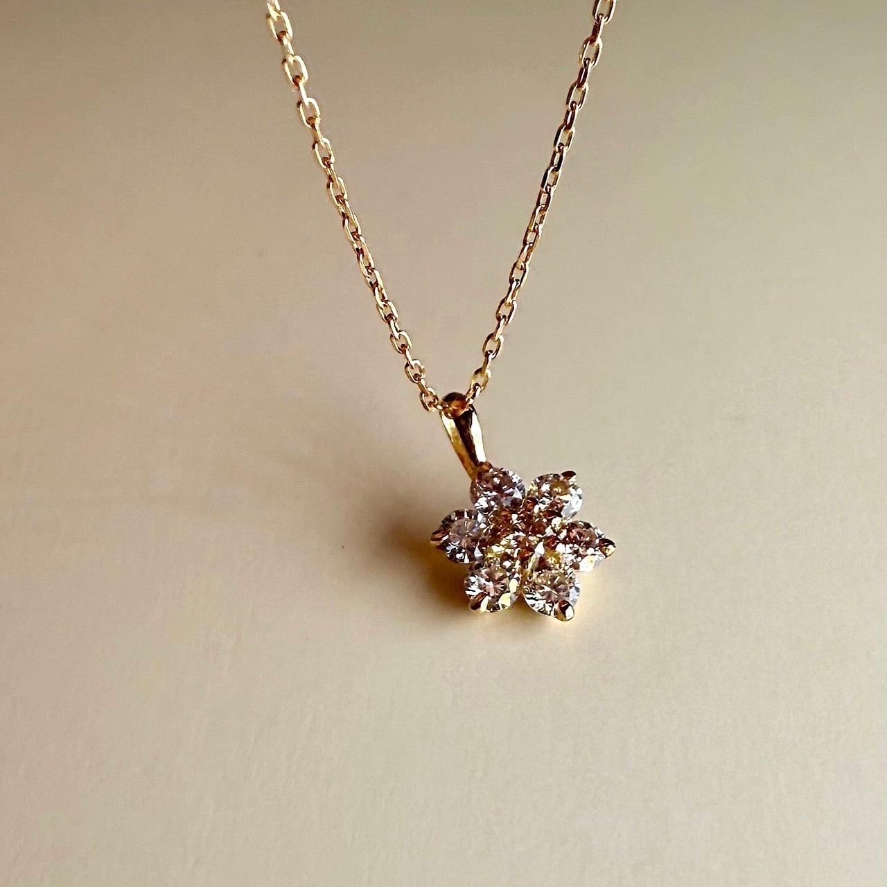 ダイヤモンド ペンダント 0.25ct K18イエローゴールド チェカ 鑑別書付