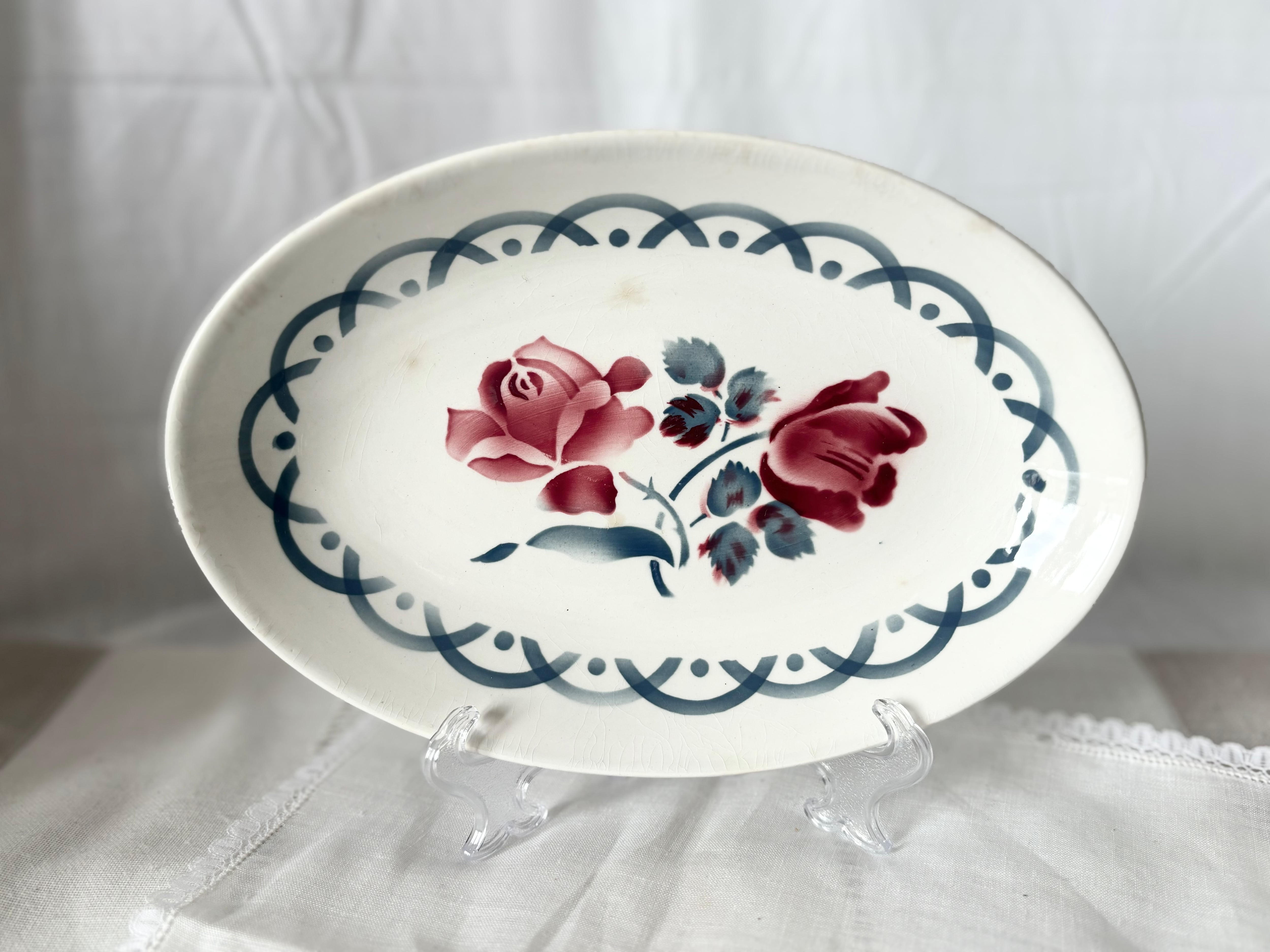 【井上仙望】フランス　アンティーク　サルグミンヌ　バラ　1920〜40年代 井上仙望】フランス アンティーク サルグミンヌ バラ 1920〜40年代