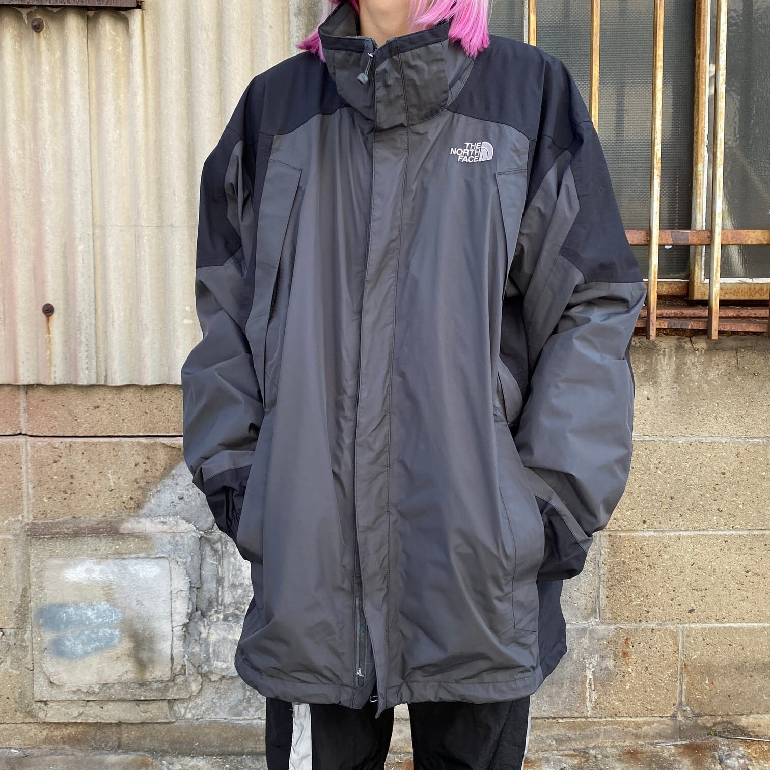 THE NORTH FACE HYVENT ダークネイビー　紺水色　マウンテン