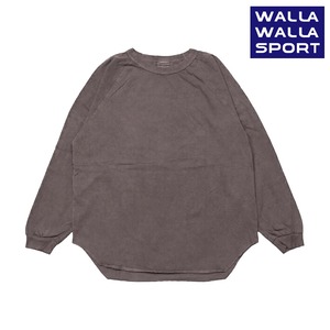 WALLA WALLA SPORT ワラワラスポーツ Pigment L/S Loose B.B.Tee ピグメント ロングスリーブ ルーズ ベースボールTシャツ 030241 メンズ レディース 長袖Tシャツ ラグラン ゆったり ピグメント加工 WALNUT-BROWN